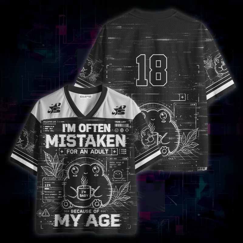 Soulisfree Growing Older, Not Up Mesh Jersey