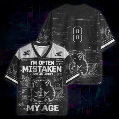 Soulisfree Growing Older, Not Up Mesh Jersey