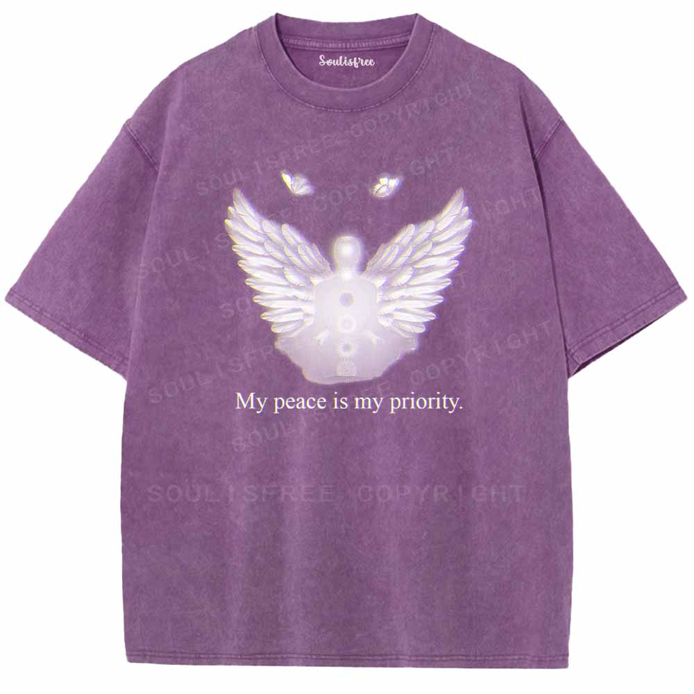 Soulisfree  My peace is my priority. Washed Tee