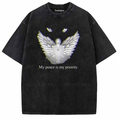 Soulisfree  My peace is my priority. Washed Tee