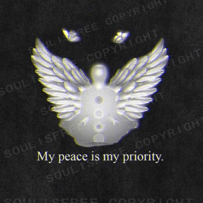 Soulisfree  My peace is my priority. Washed Tee