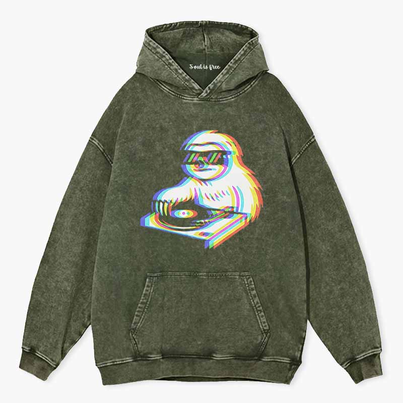 Soulisfree  Slow Tempo, Good Vibes Washed Hoodie