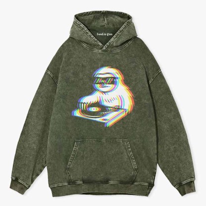 Soulisfree  Slow Tempo, Good Vibes Washed Hoodie