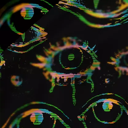 Soulisfree Glitch Vision Satin Mini Dress