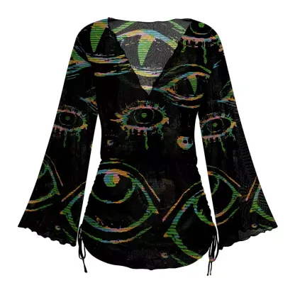 Soulisfree Glitch Vision Sheer Mesh Cover Up