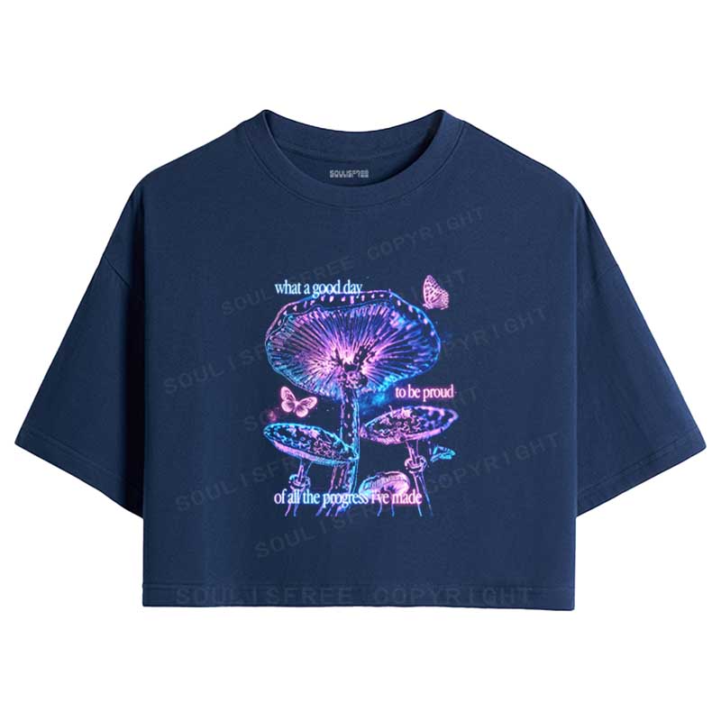 Soulisfree What A Good Day Crop Tee