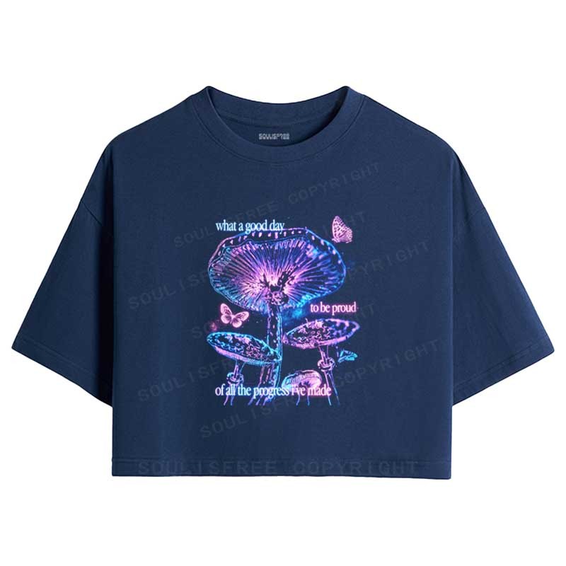 Soulisfree What A Good Day Crop Tee