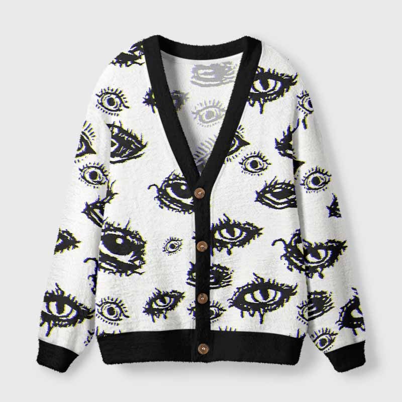 Soulisfree AWAKEN YOUR VISION Fuzzy Cardigan Sweater