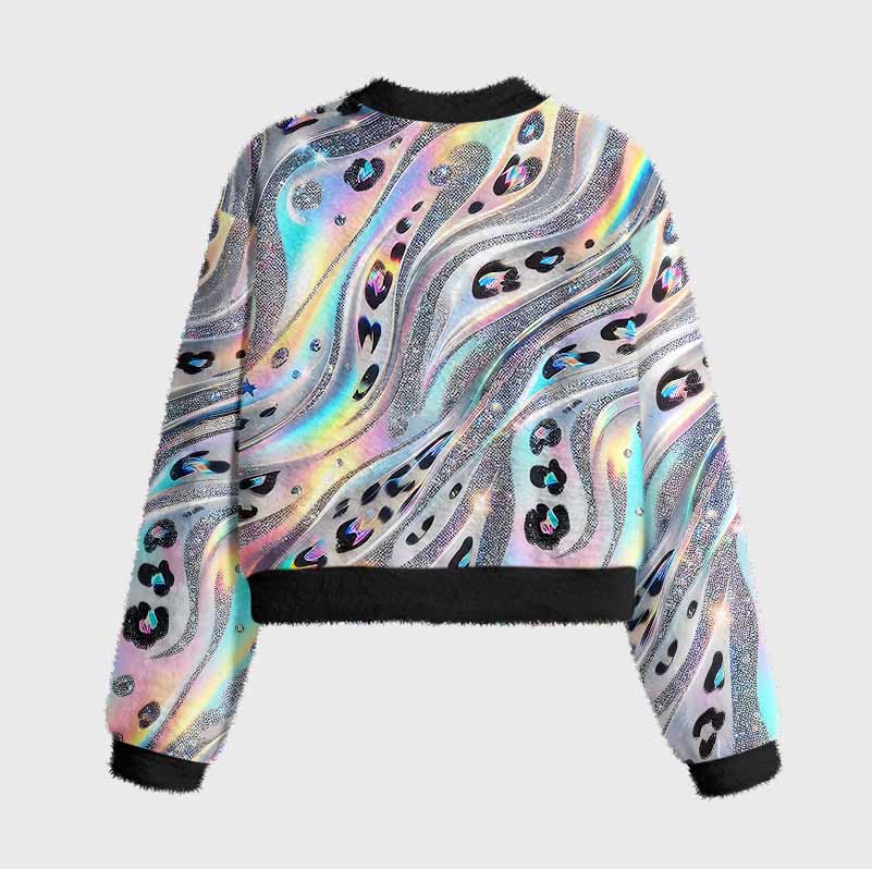 Soulisfree Aurora Vibe  Women's Fuzzy Crewneck Sweater
