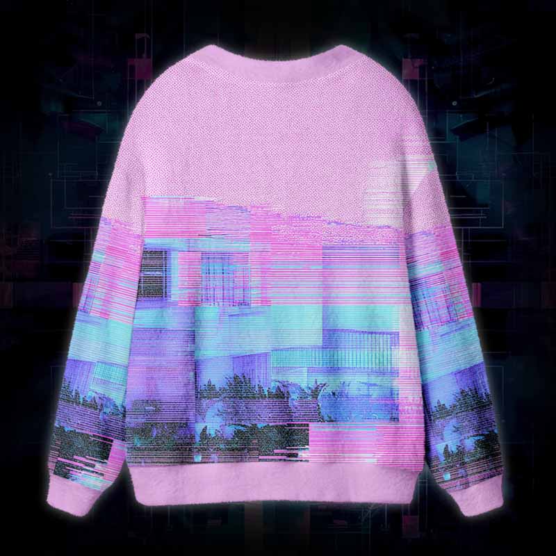 Soulisfree Vapor Dreams Fuzzy Cardigan Sweater 