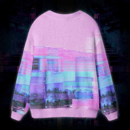 Soulisfree Vapor Dreams Fuzzy Cardigan Sweater 
