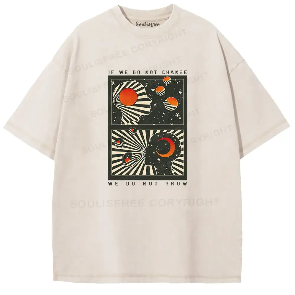 Designed Self Growth Washed Space T-shirt | soulisfree