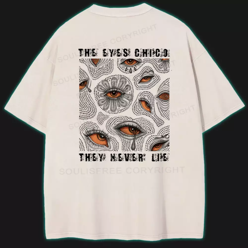 In the Eyes, There Is No Lie Washed Space T-shirt