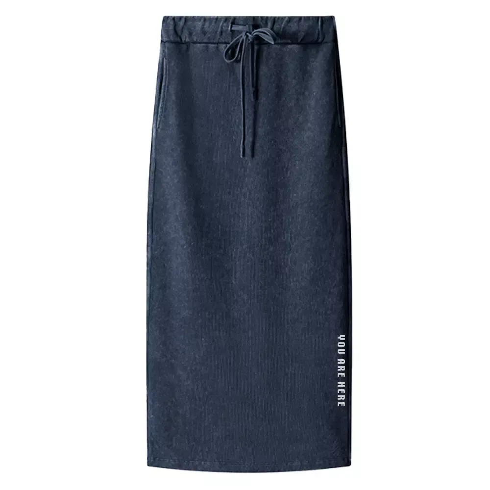 Designed You Are Here Washed A-Line Maxi Skirt
