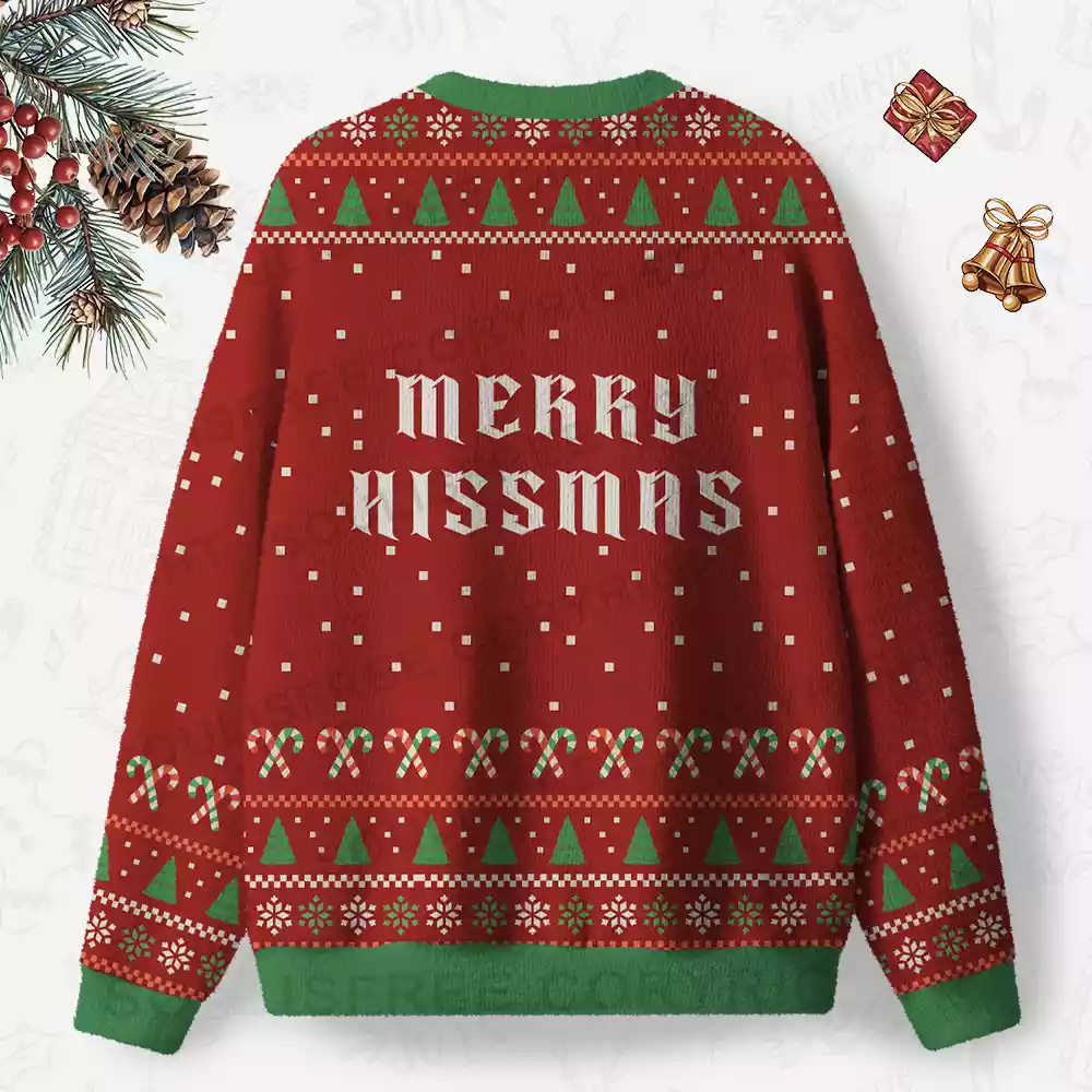 Merry Hissmas Ugly Christmas Knit Sweatshirt