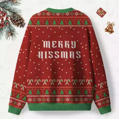 Merry Hissmas Ugly Christmas Knit Sweatshirt