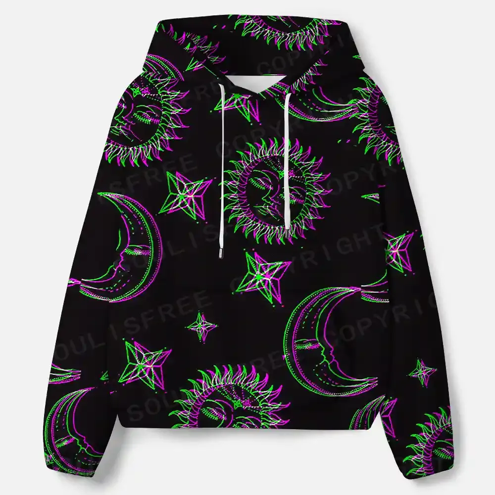 Neon Moon Magic All-Over Print Hoodie