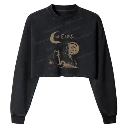 The Cure Washed Cropped Sweatshirt