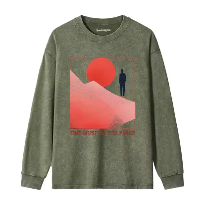 Must Be The Place Washed Long Sleeve Shirt