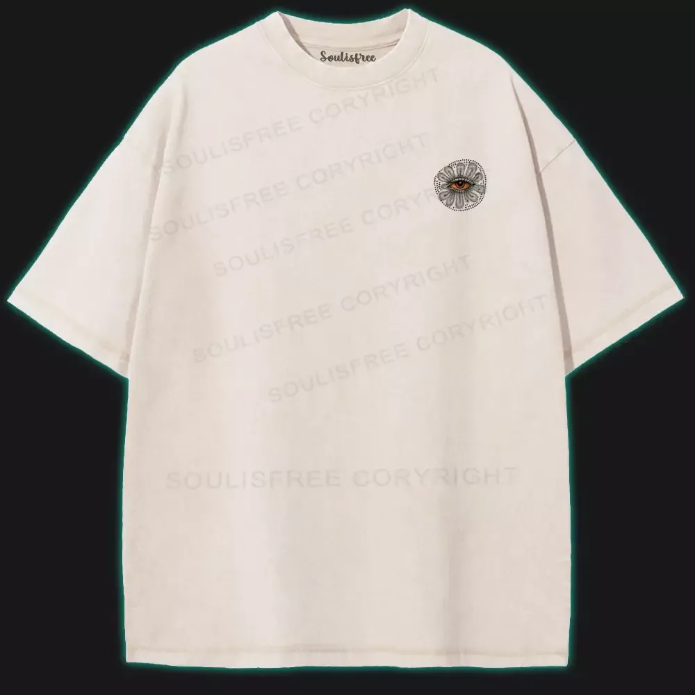 In the Eyes, There Is No Lie Washed Space T-shirt