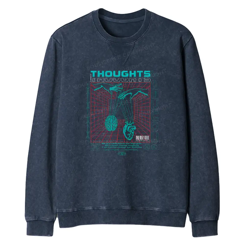 A Clash Of Ideas Regular Fit Washed Sweatshirt
