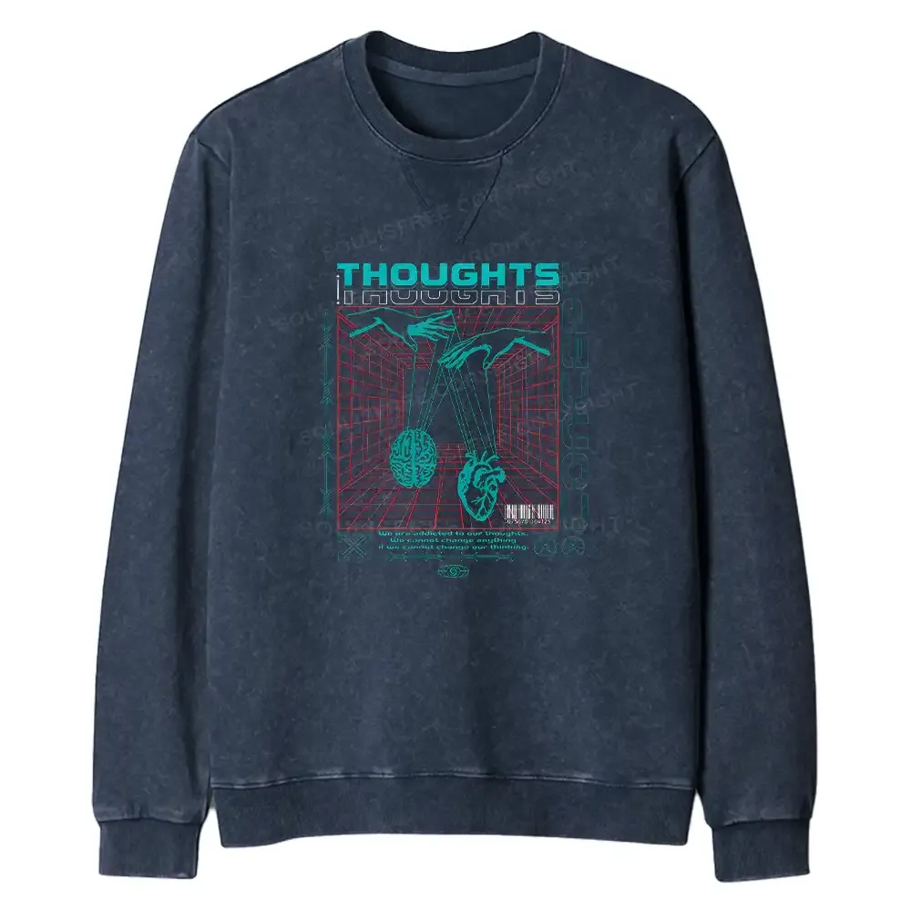 A Clash Of Ideas Regular Fit Washed Sweatshirt