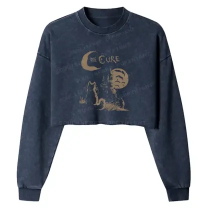 The Cure Washed Cropped Sweatshirt