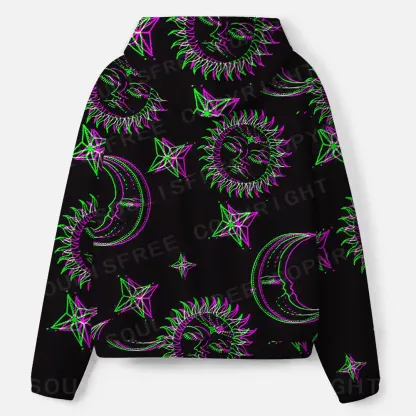 Neon Moon Magic All-Over Print Hoodie