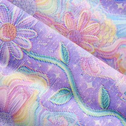 Soulisfree Holographic Rainbow Garden Boho Maxi Dress