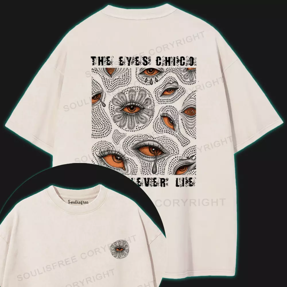 In the Eyes, There Is No Lie Washed Space T-shirt