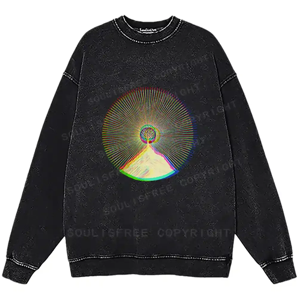 Tree of Light Washed Sweatshirts