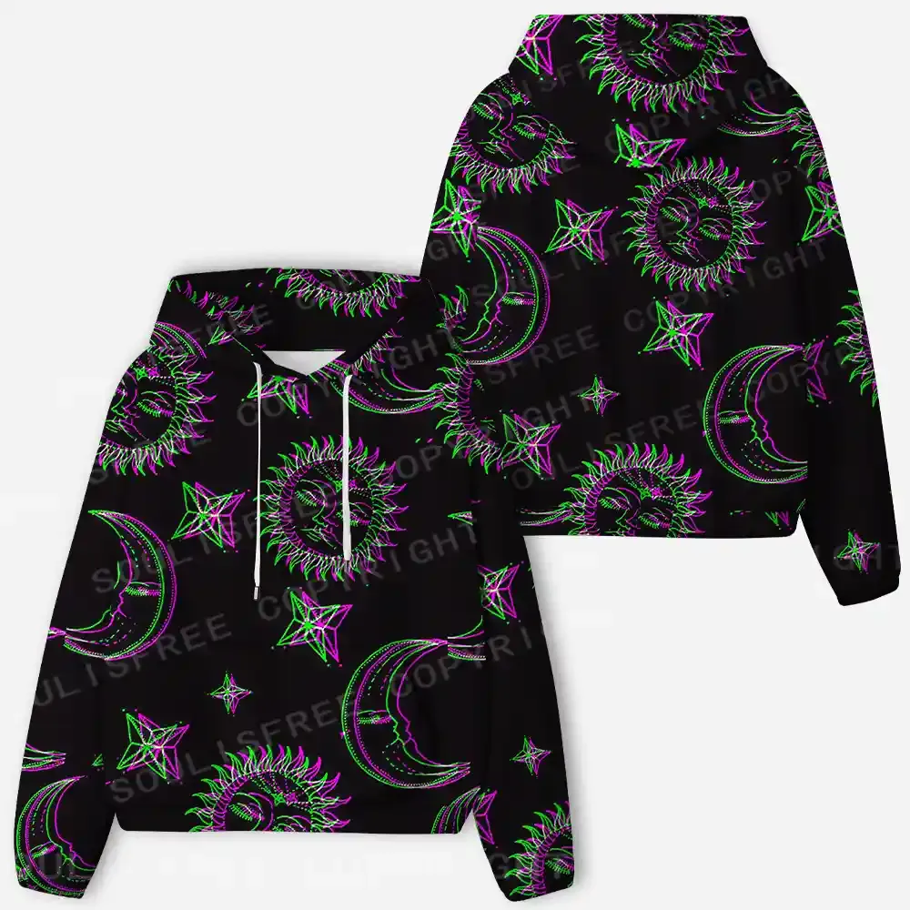 Neon Moon Magic All-Over Print Hoodie