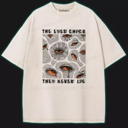 In the Eyes, There Is No Lie Washed Space T-shirt