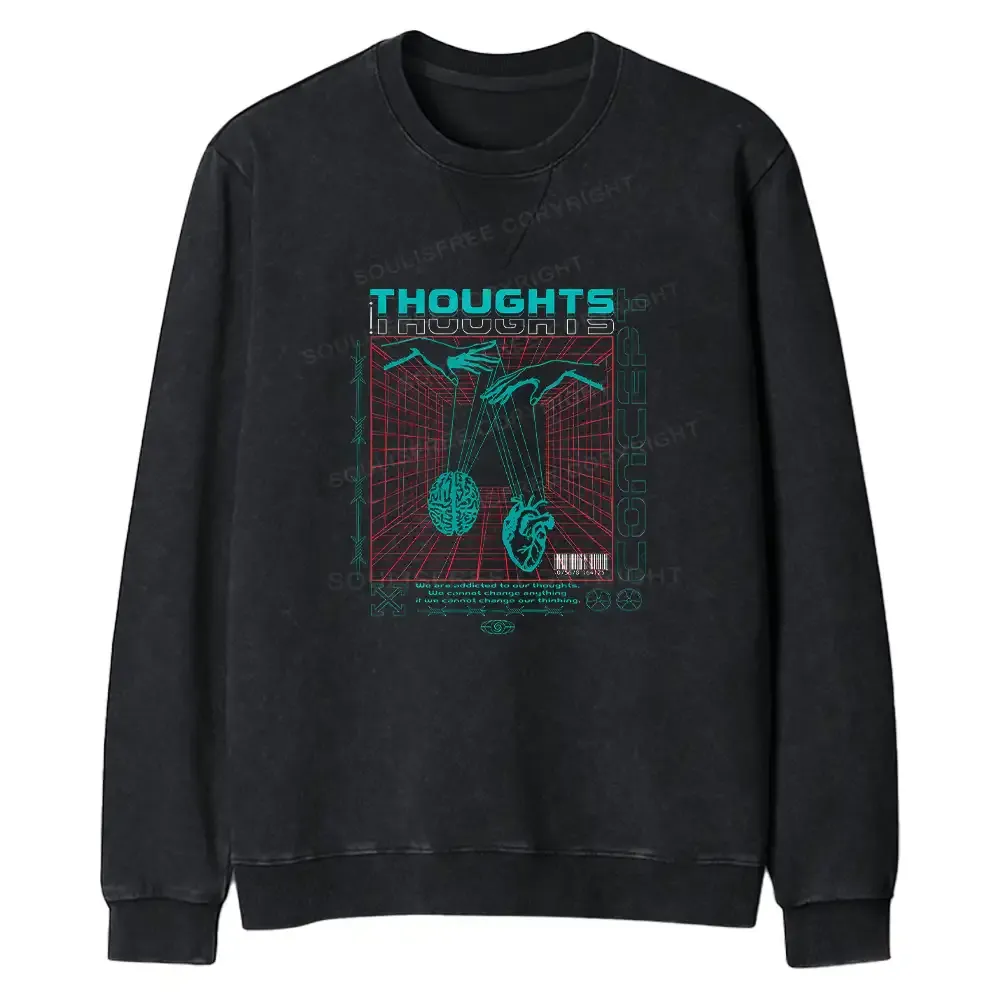 Designed A Clash Of Ideas Regular Fit Washed Sweatshirt