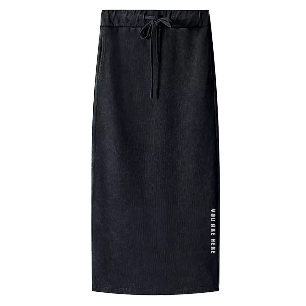 You Are Here Washed A-Line Maxi Skirt