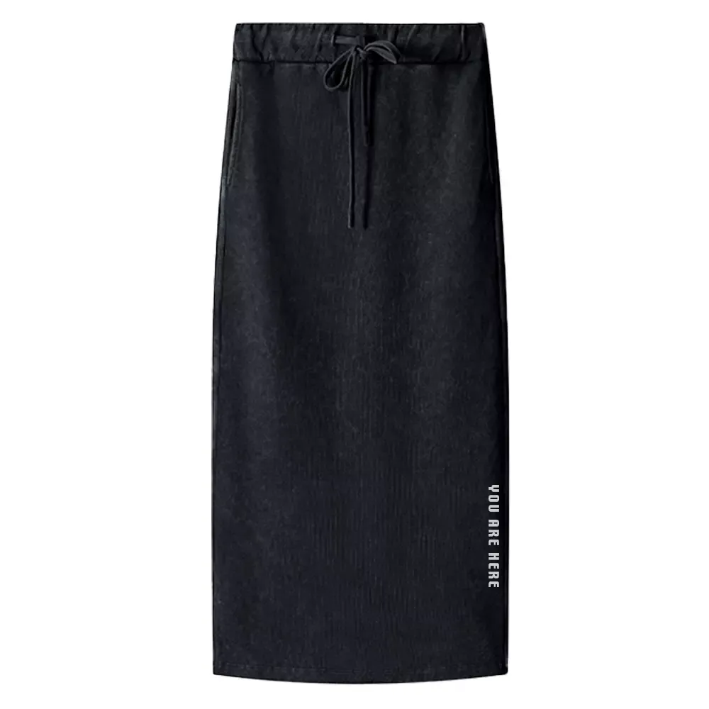 You Are Here Washed A-Line Maxi Skirt