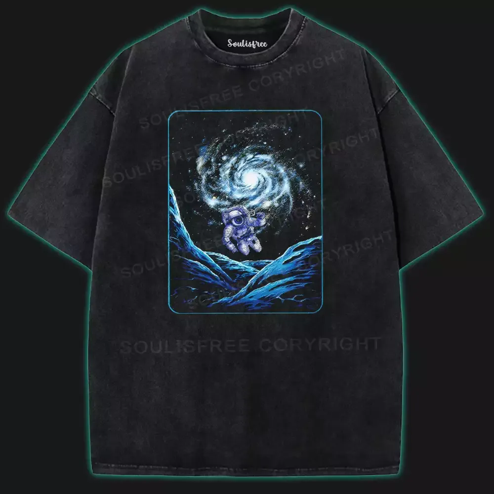 Designed Voyager of the Void Washed Space T-shirt