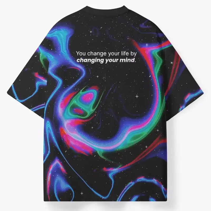 Soulisfree You Change Your Life By Changing Your Mind. ECO‑PERF Graphic Tee