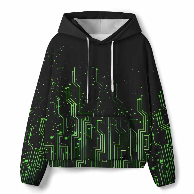 Soulisfree Vintage circuit board All-Over Print Hoodie