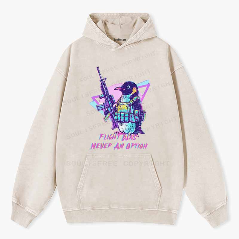 Soulisfree Flight Was Never An Option Washed Hoodie