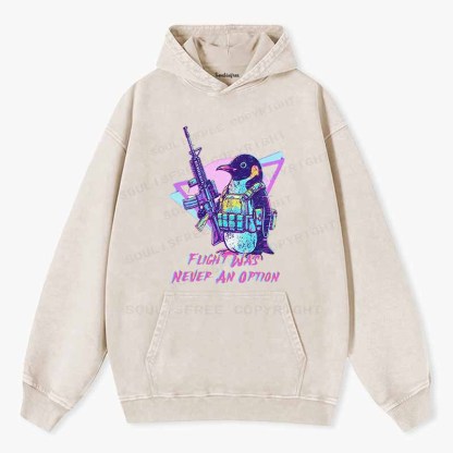 Soulisfree Flight Was Never An Option Washed Hoodie