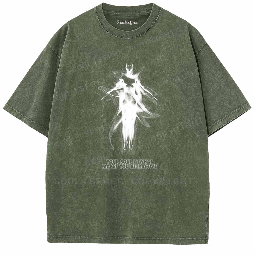 Soulisfree YOUR SOULIS WHAT MAKES YOU ATTRACTIVE Washed Tee