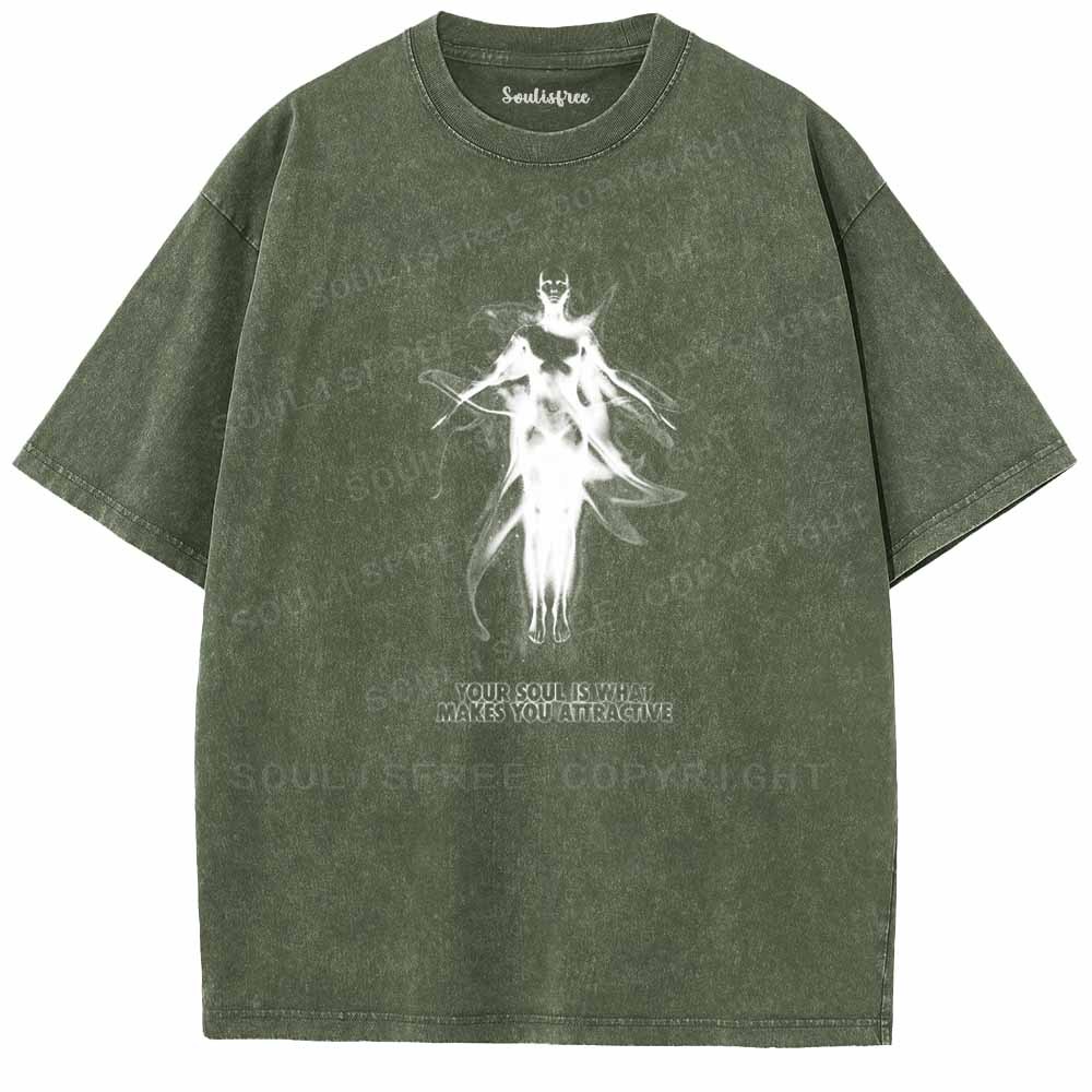 Soulisfree YOUR SOULIS WHAT MAKES YOU ATTRACTIVE Washed Tee