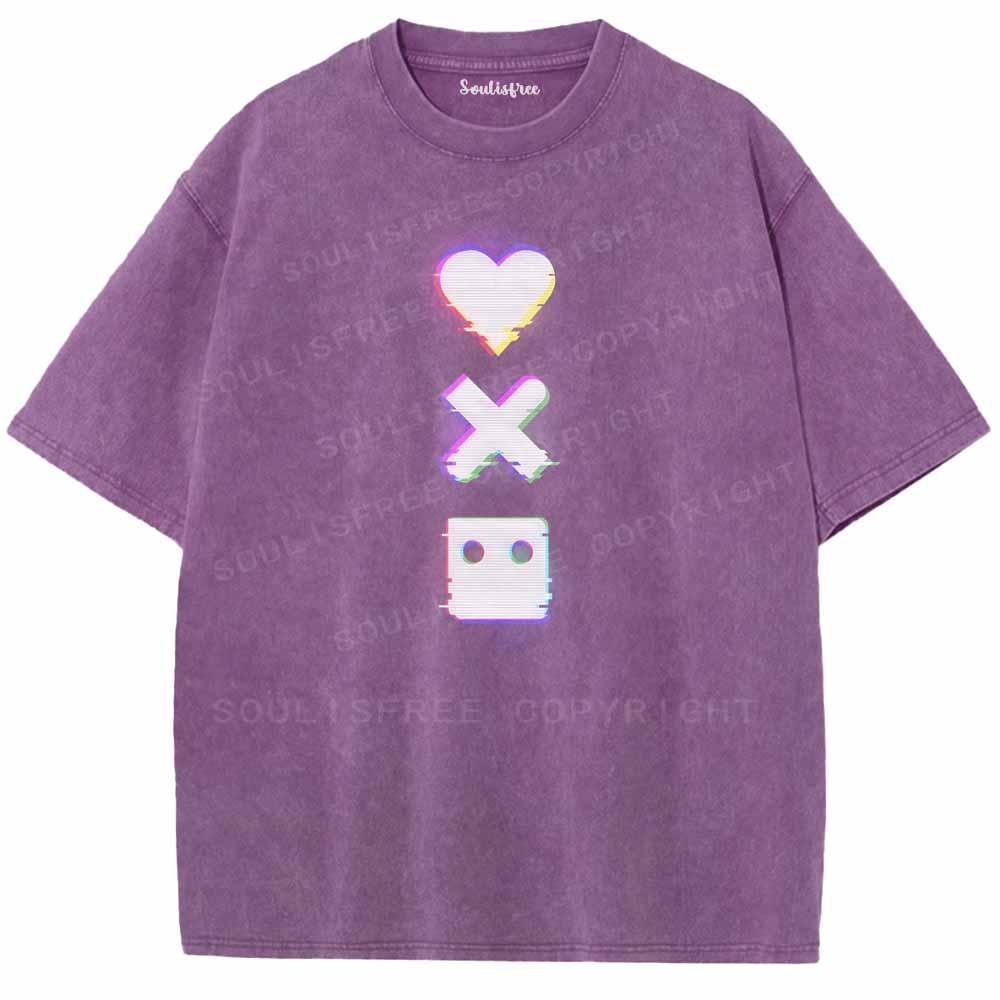 Soulisfree  GLITCH LOVE & DEATH Washed Tee
