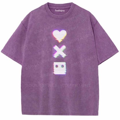Soulisfree  GLITCH LOVE & DEATH Washed Tee