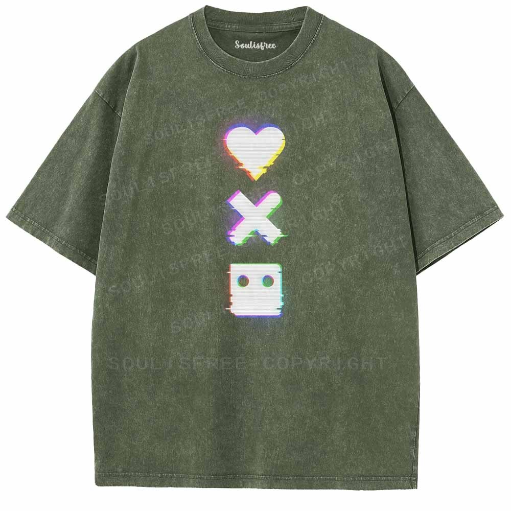 Soulisfree  GLITCH LOVE & DEATH Washed Tee
