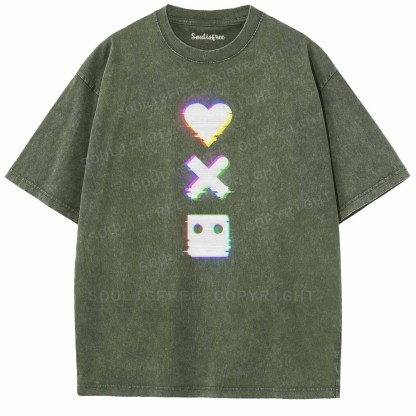 Soulisfree  GLITCH LOVE & DEATH Washed Tee