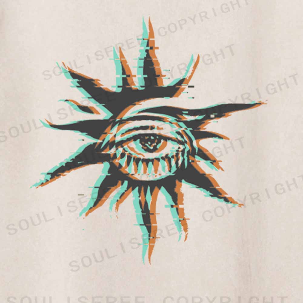 Soulisfree GLITCH SUN EYE Washed Tee