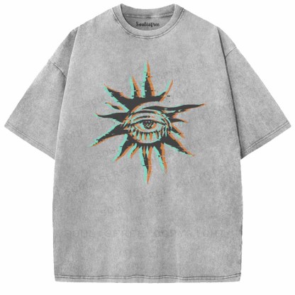 Soulisfree GLITCH SUN EYE Washed Tee