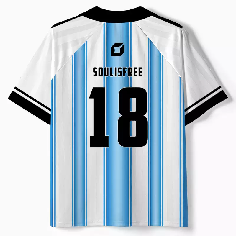 Soulisfree Celestial Stripes Collar Polo Jersey